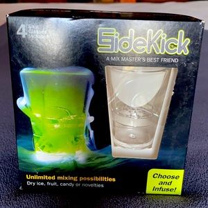 Sidekick Shot Glass 4, 2 piece Shot Glasses in each box BRAND NEW Infusing Shots